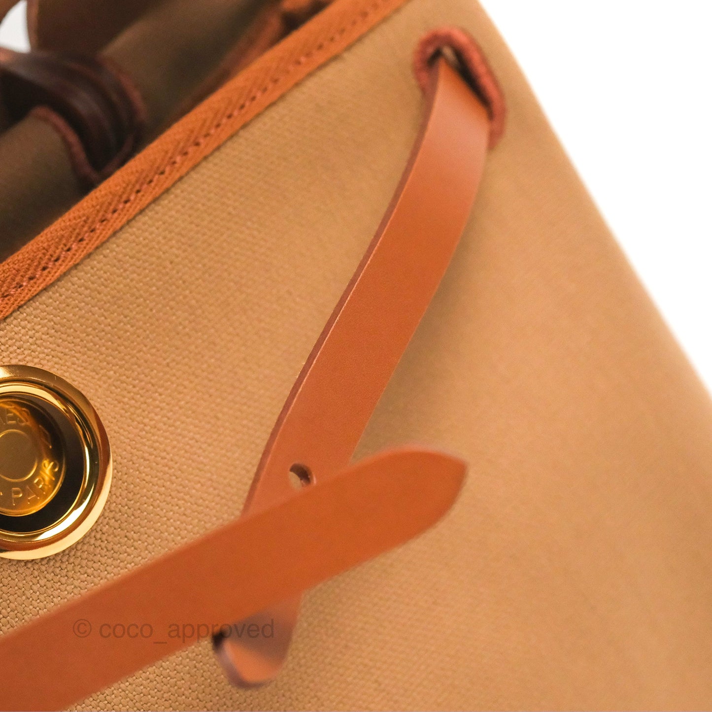 Hermès Herbag Zip Retourne 31 Chai 0M/Fauve 34 Canvas Gold Hardware