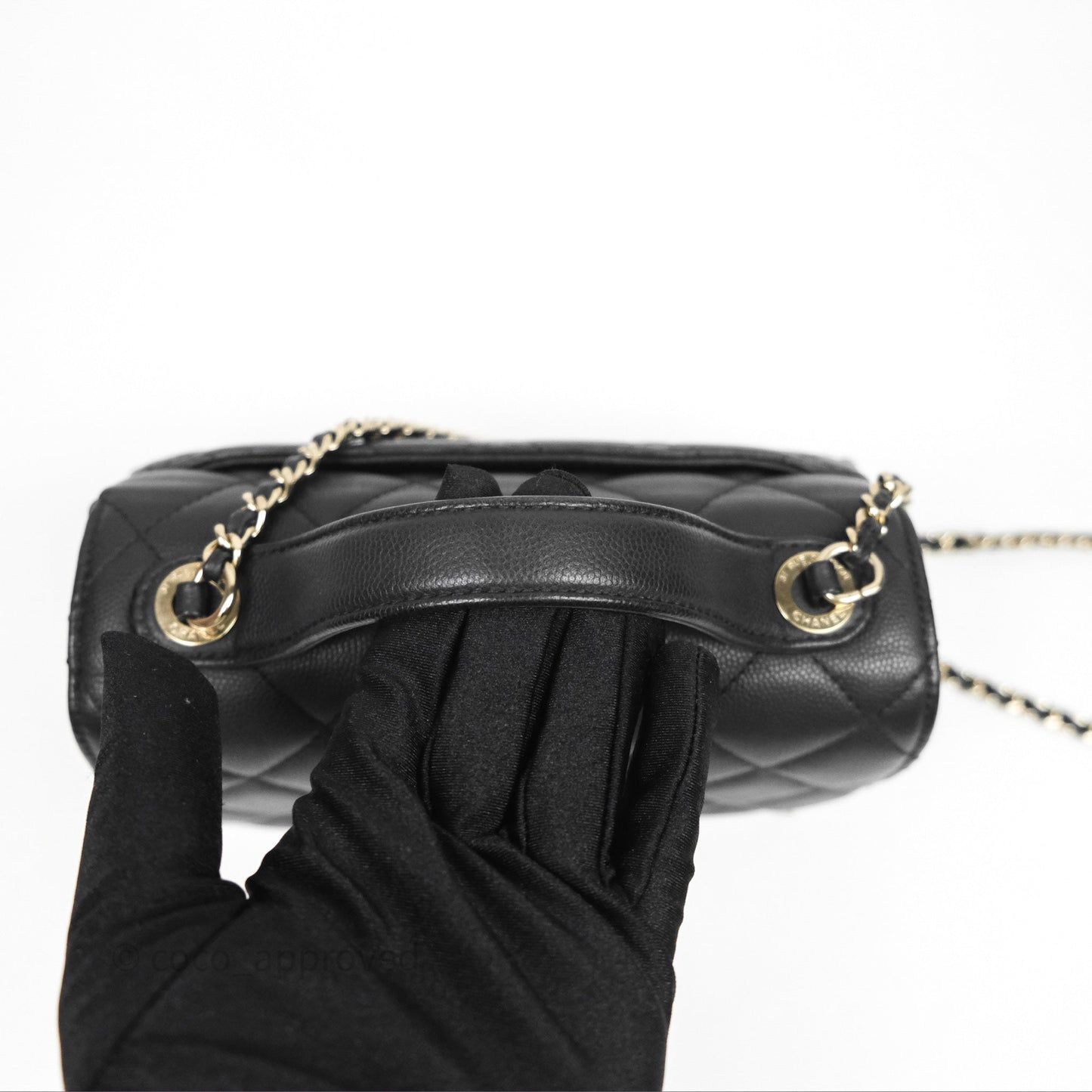 Chanel Quilted Small Business Affinity Flap Black Caviar Gold Hardware