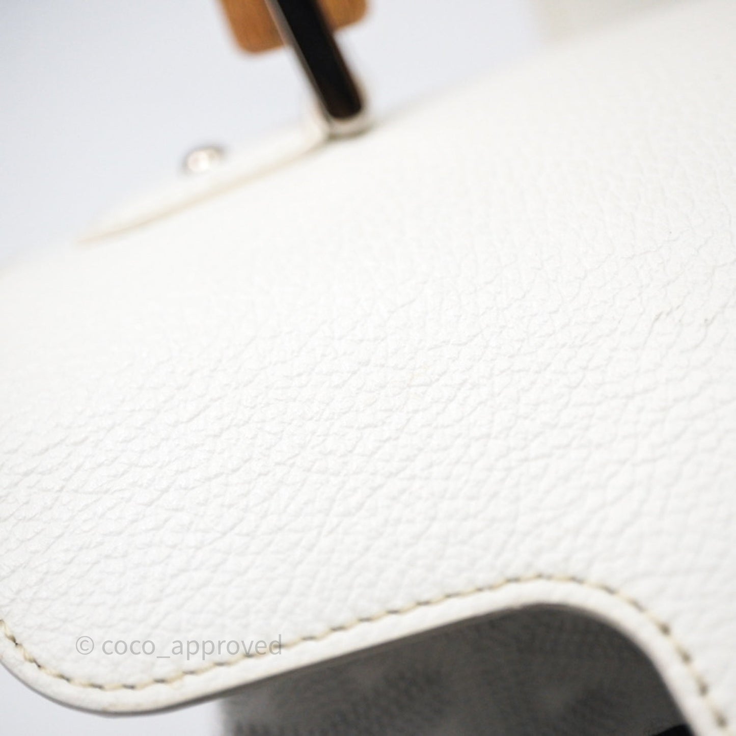 Goyard Saïgon Mini Bag Chevroches Calfskin White Silver Hardware