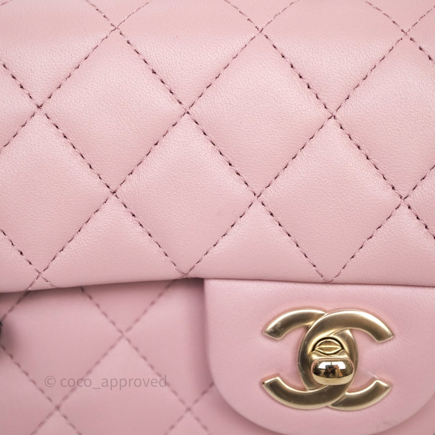 Chanel Top Handle Mini Rectangular Flap Lilac Pink Lambskin Gold Hardware