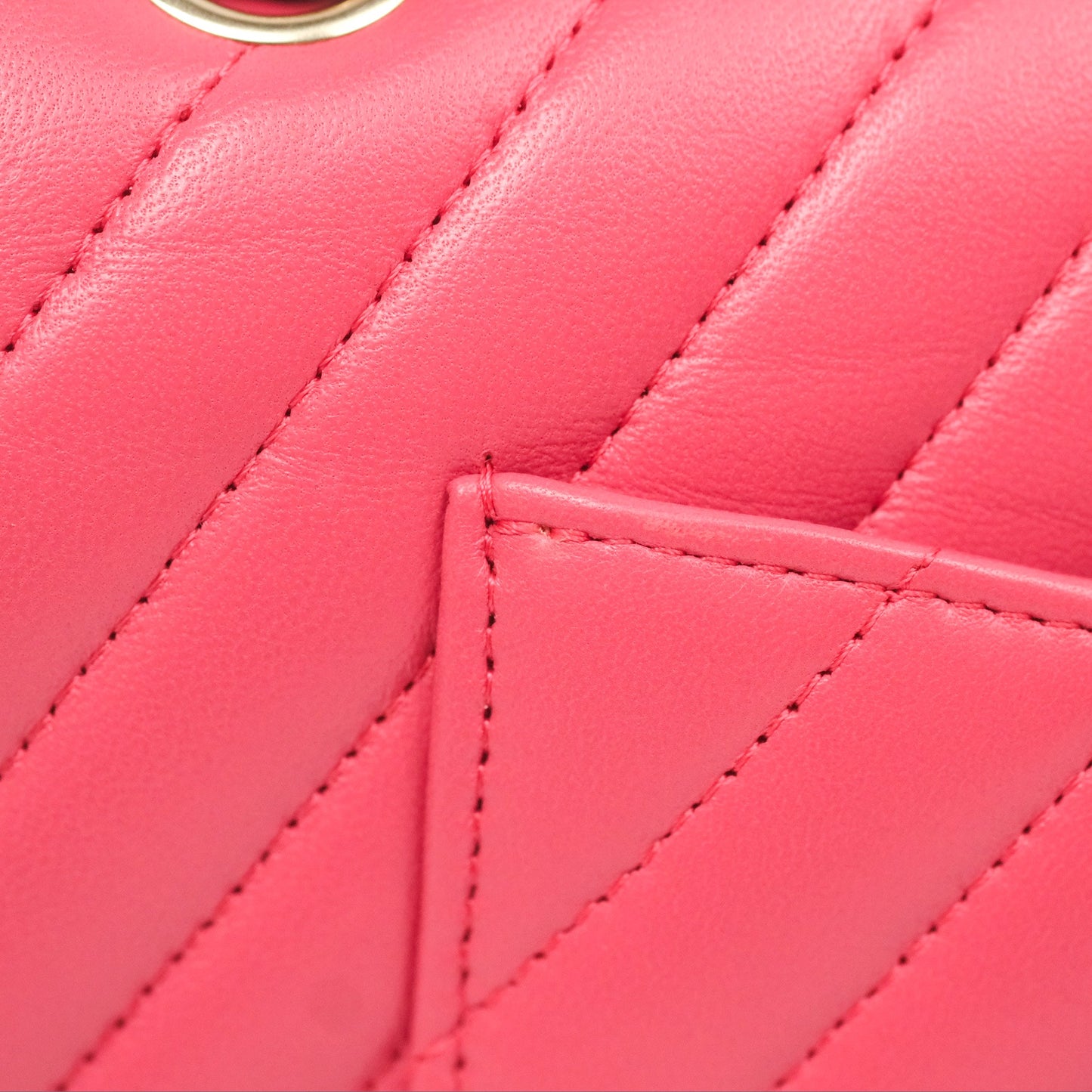 Chanel Medium Classic Flap Chevron Pink Lambskin Gold Hardware