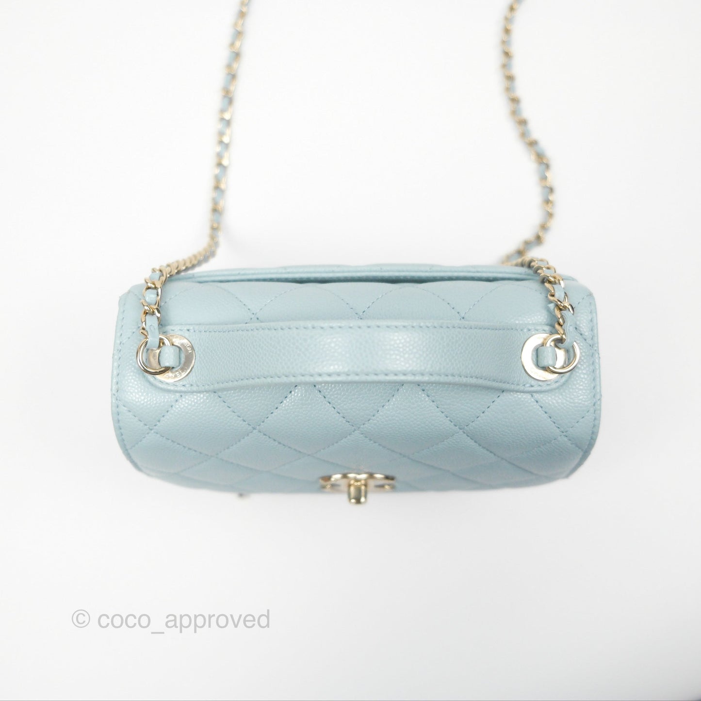 Chanel Quilted Small Business Affinity Flap Blue Caviar Gold Hardware