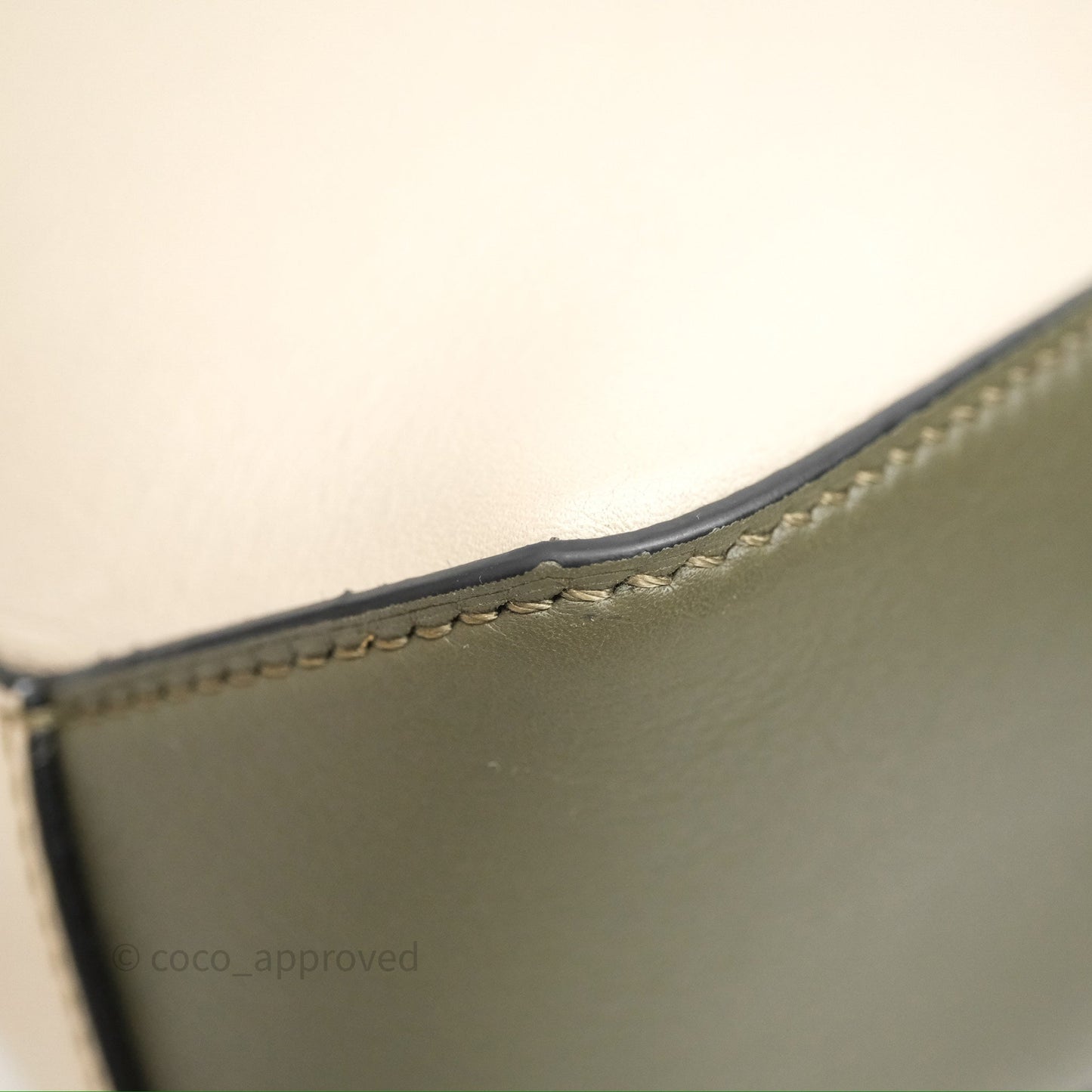 Loewe Small Puzzle Edge Bag Laurel Green/Light Oat Calfskin