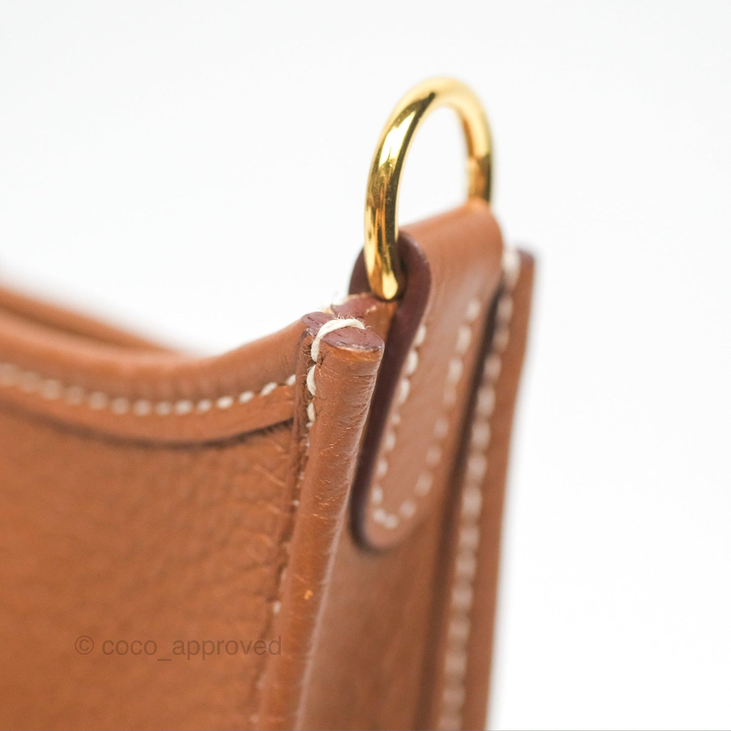 Hermès Mini Evelyne 16 Gold Clemence Gold Hardware