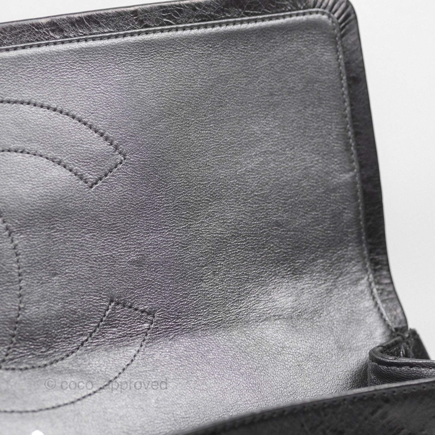 Chanel 228 Reissue Flap Quilted Black Crumpled Calfskin Ruthenium Hardware