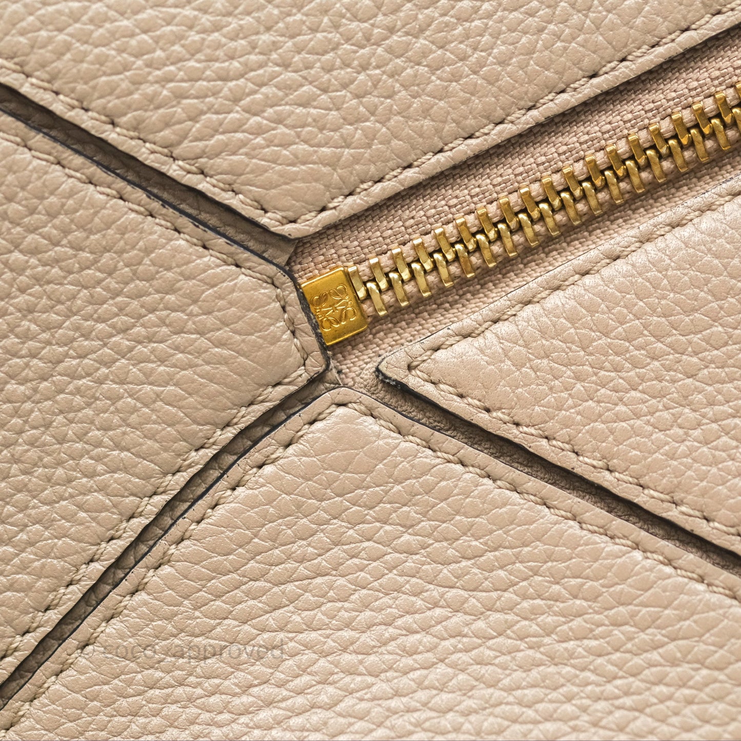 Loewe Small Puzzle Bag Sand Mink Grained Calfskin