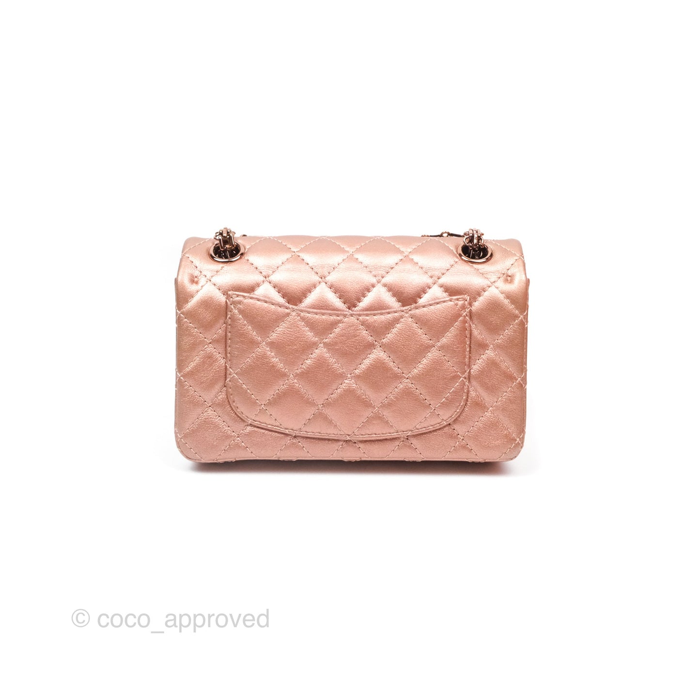 Chanel Mini Reissue 224 Copper Metallic Calfskin Rose Gold