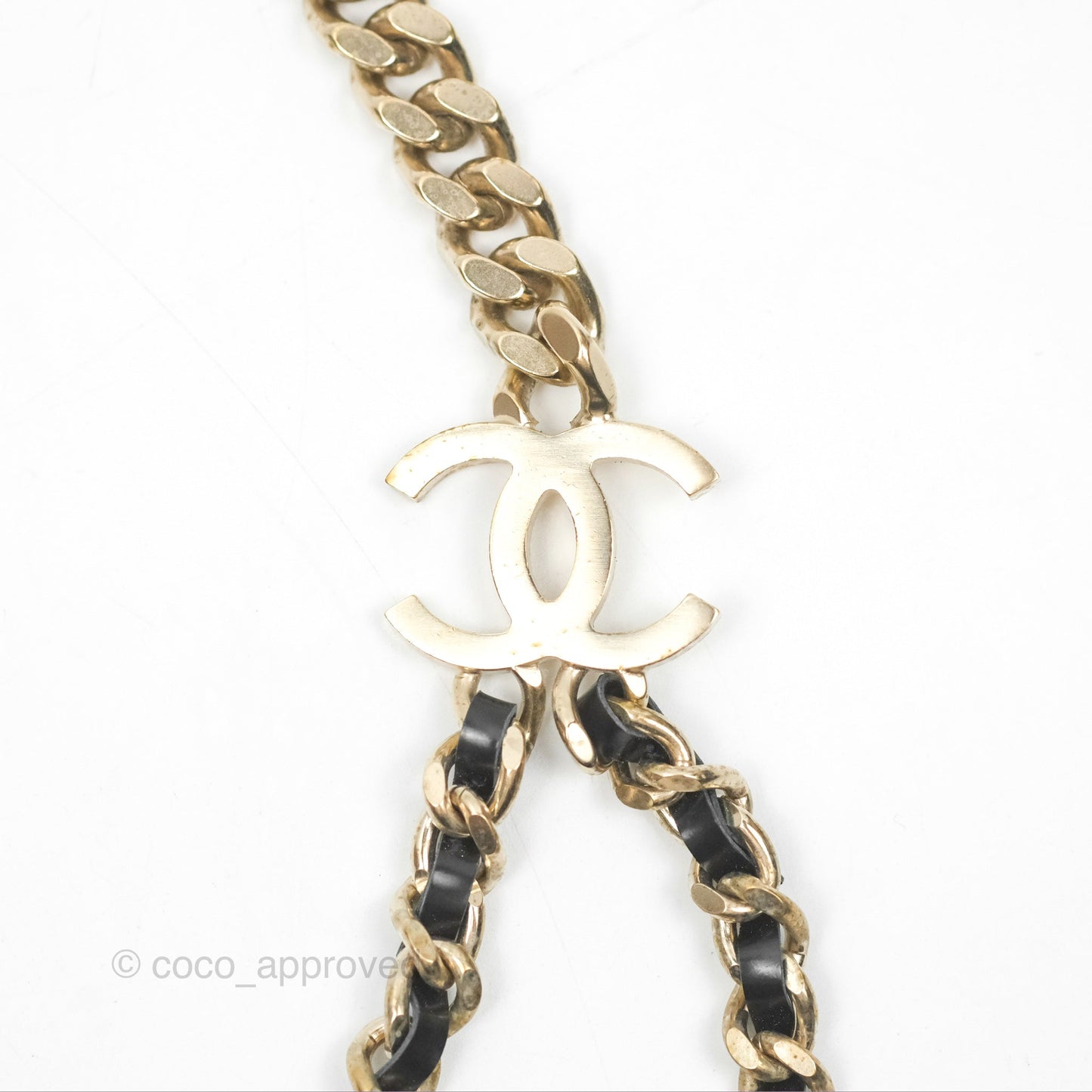 Chanel CC Woven Chain Belt Gold Hardware 17P