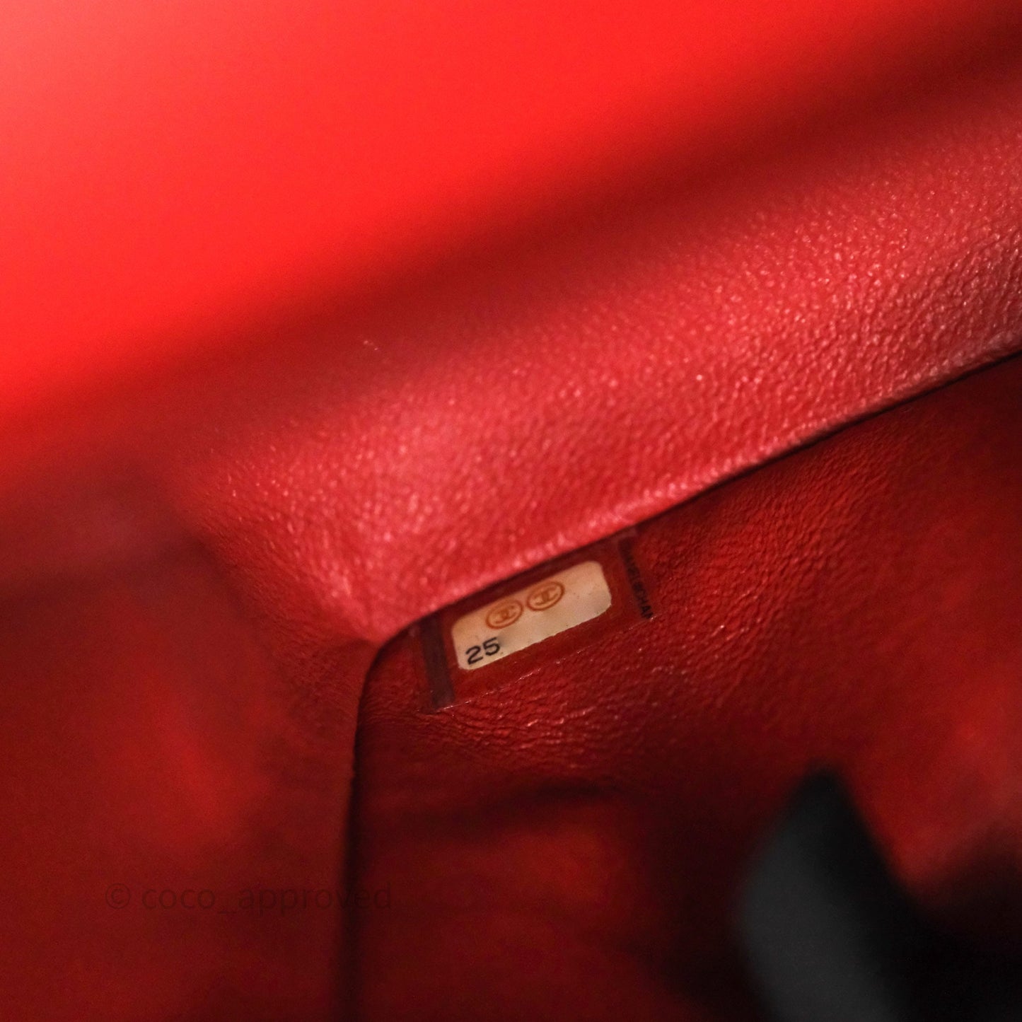 Chanel Classic M/L Medium Flap Quilted Red Caviar Silver Hardware