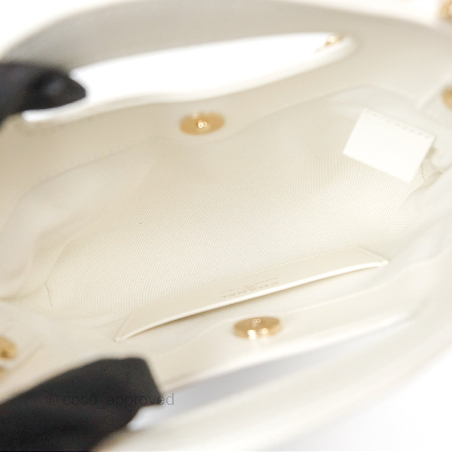 Chanel Nano 31 White Shiny Calfskin Gold Hardware