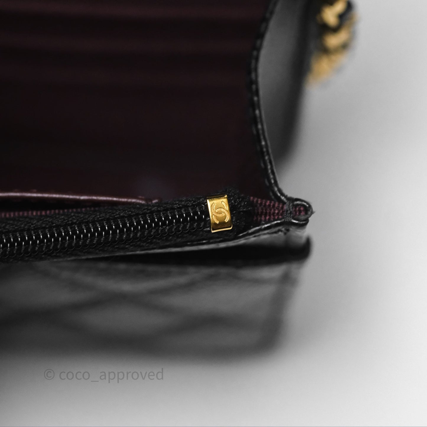 Chanel Quilted WOC Black Caviar Gold Hardware