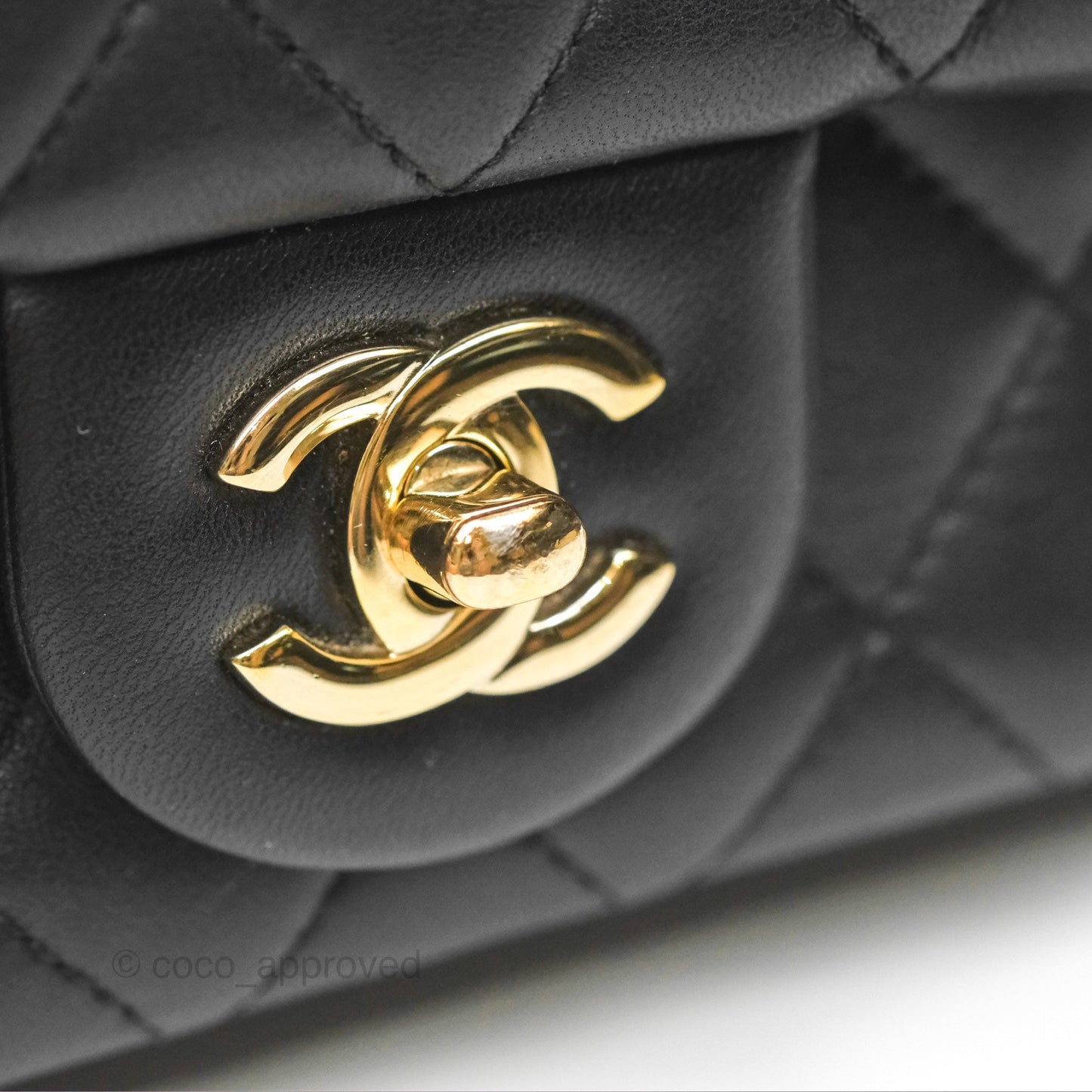 Chanel Ball Crush Mini Rectangular Black Lambskin Gold Hardware 23C