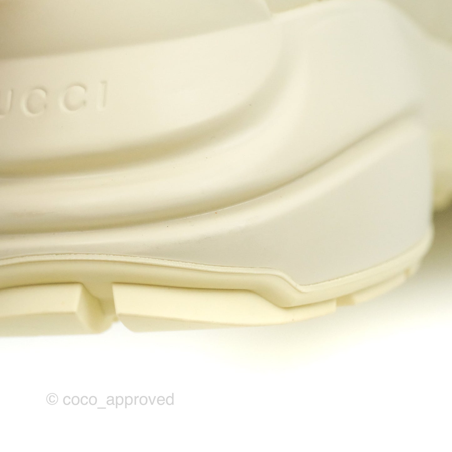 Gucci Ivory Toddler Rhyton KAI Bear Logo Leather Sneaker
