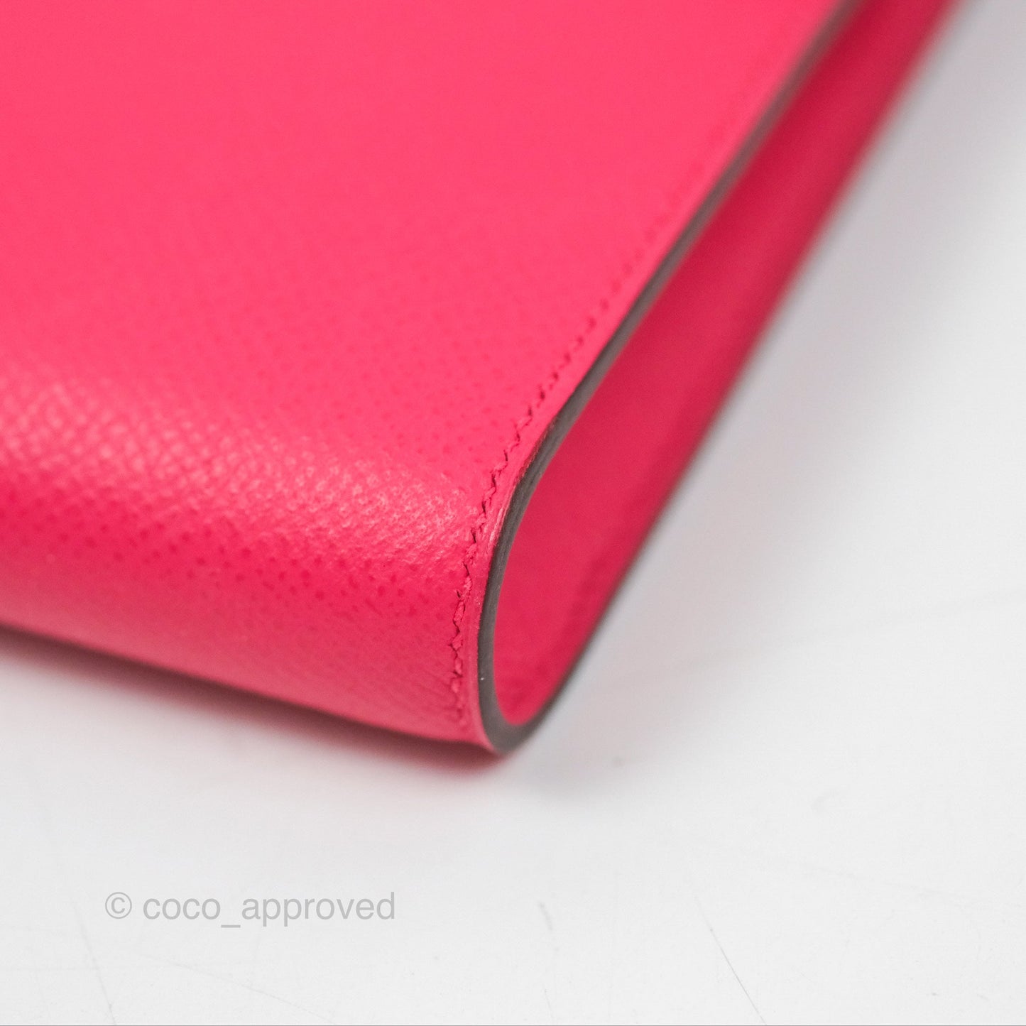 Hermès Clic 16 Wallet On Chain Rose Extreme Epsom Palladium Hardware