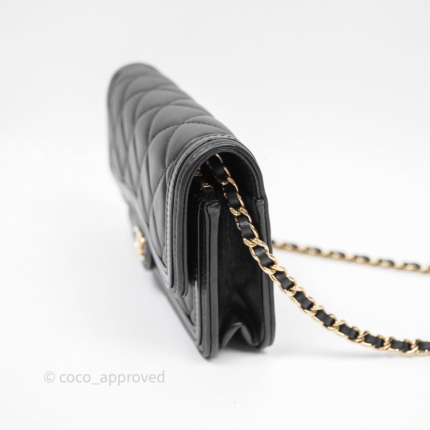 Chanel Mini Flap Bag Black Lambskin Gold Hardware