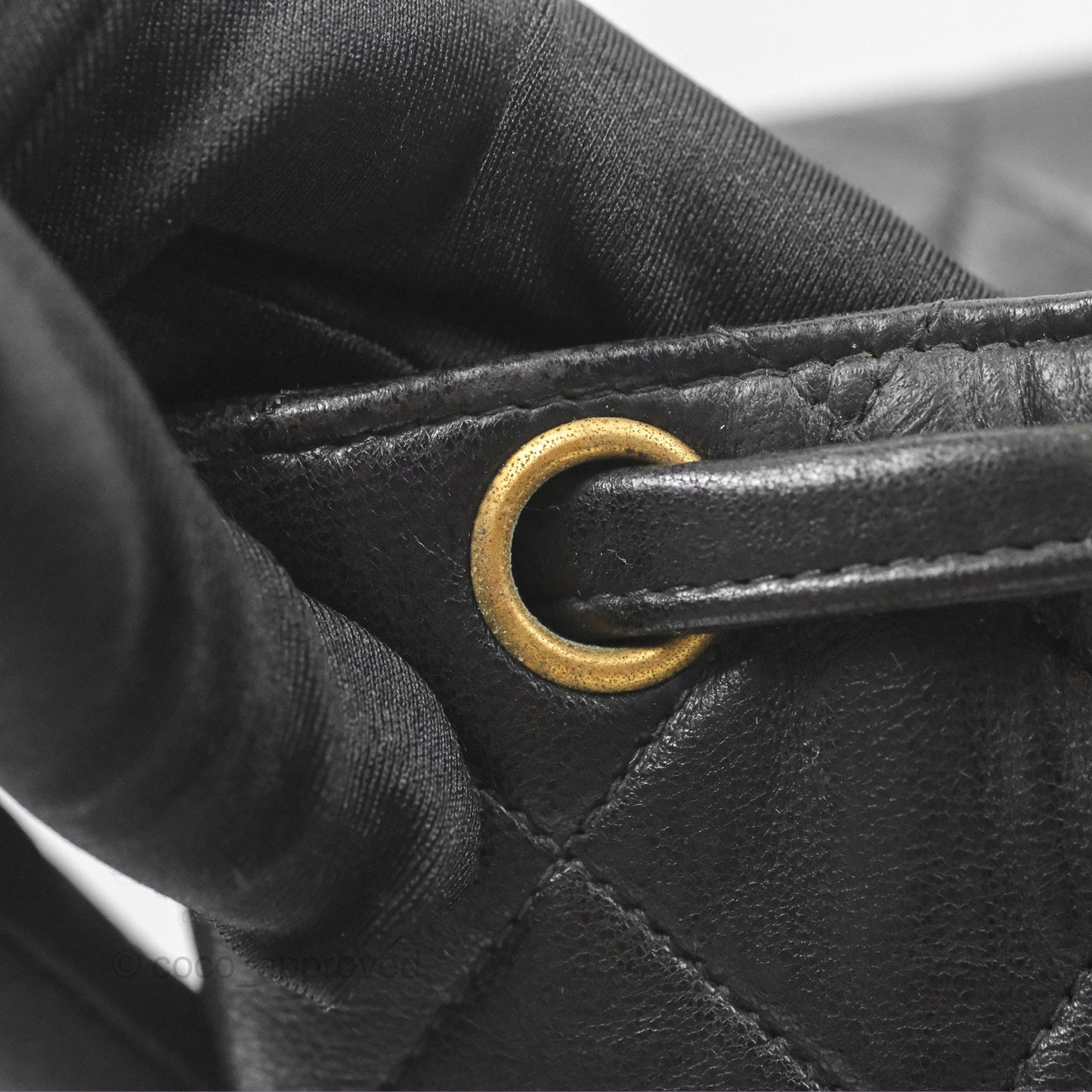 Chanel Vintage CC Duma Backpack Black Lambskin 24K Gold Hardware