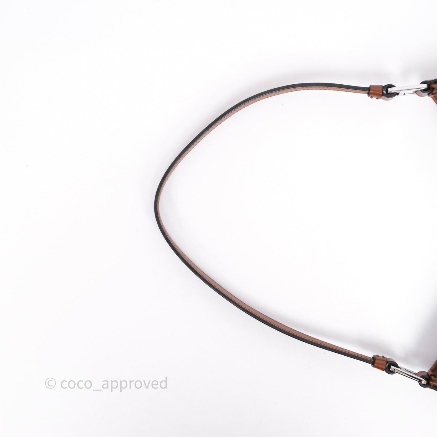 Prada Cleo Brushed Leather Shoulder Bag Brown