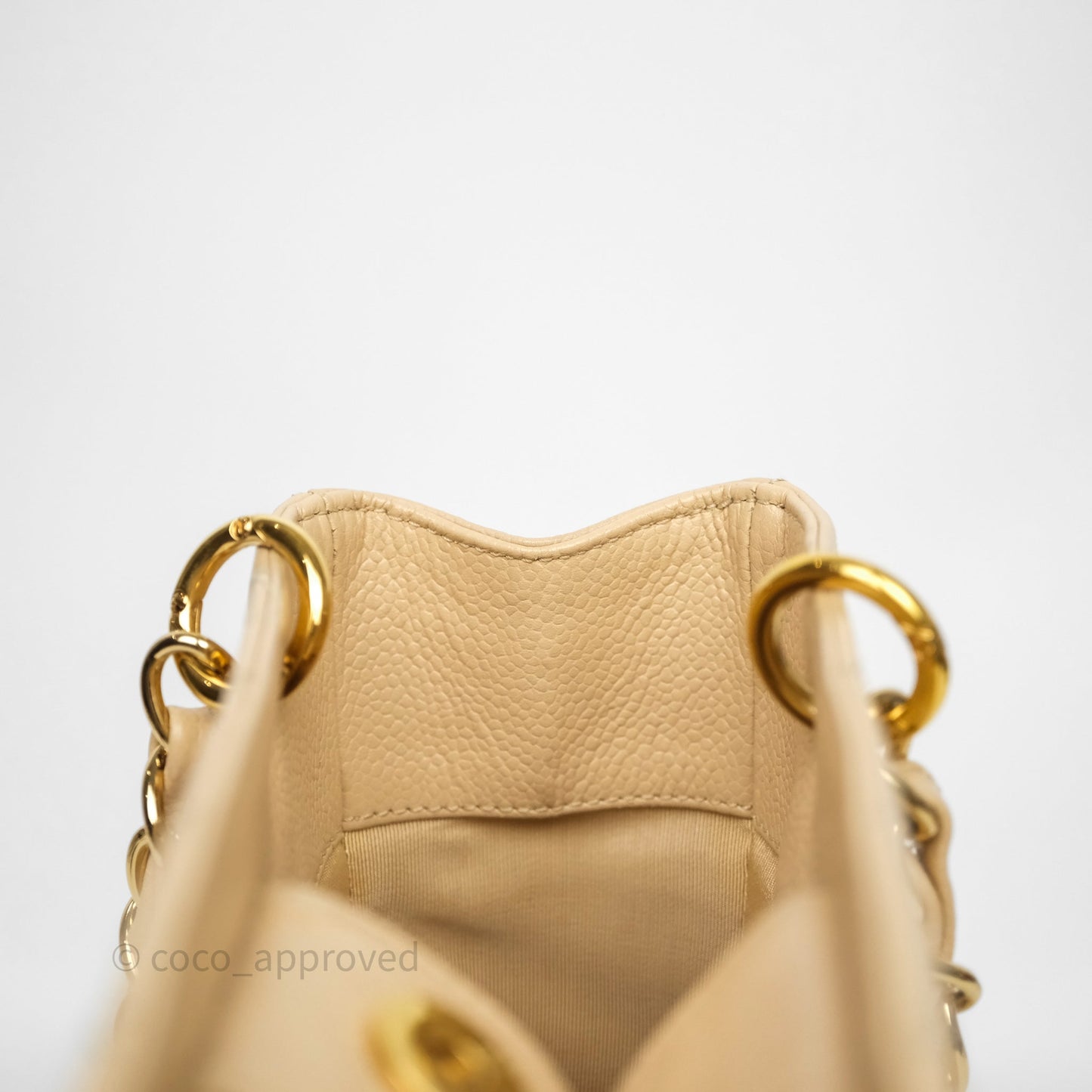 Chanel PST Tote Beige Caviar Gold Hardware