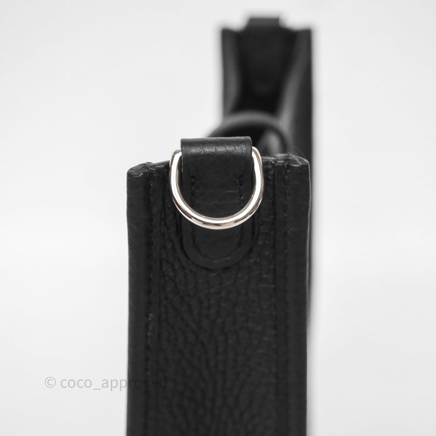 Hermès Mini Evelyne 16 Black Noir 89 Clemence Palladium Hardware