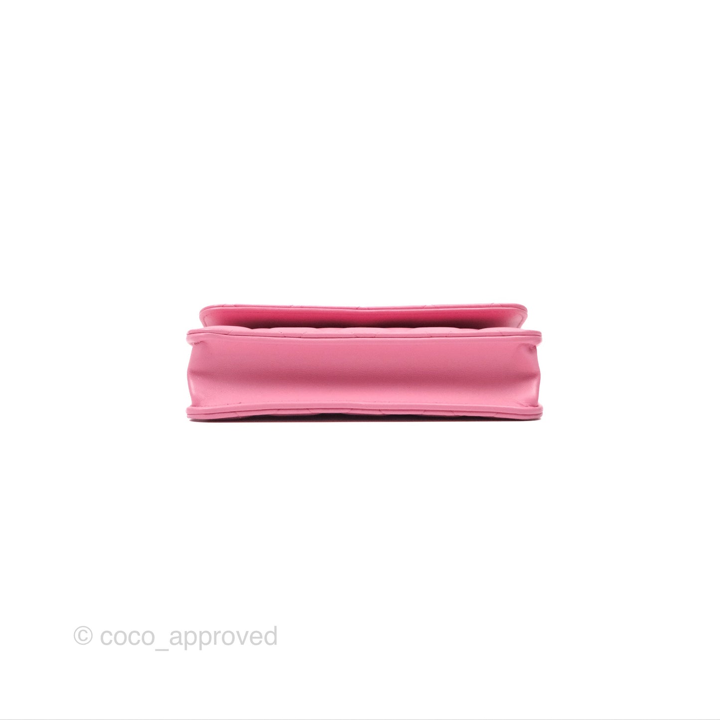 Chanel Top Handle Mini WOC Phone Holder with Chain Pink Lambskin