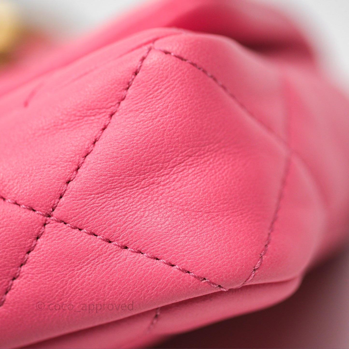 Chanel Quilted Mini CC Funky Town Flap Pink Lambskin Aged Gold Hardware