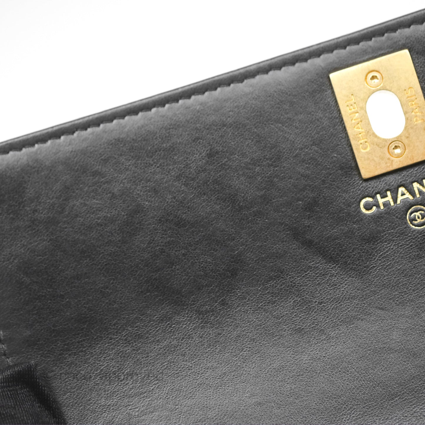 Chanel All Slide Wallet on Chain WOC Adjustable Chain Quilted Black Lambskin 22K