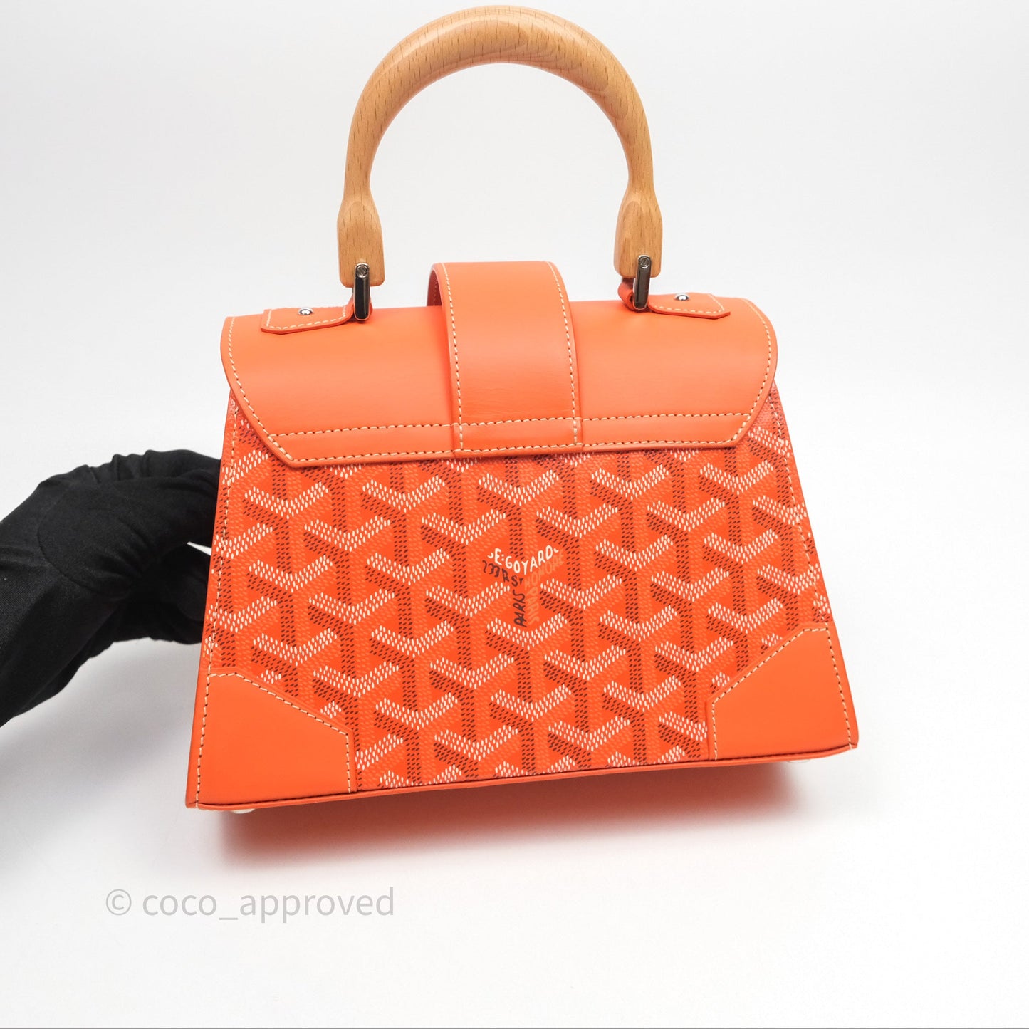 Goyard Saïgon Structuré Mini Bag Orange Goyardine Canvas