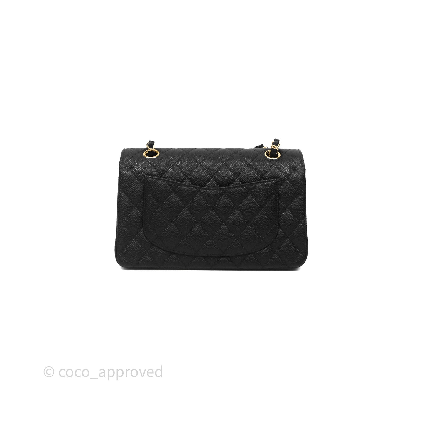 Chanel Small Classic Flap Quilted Black Caviar Gold Hardware
