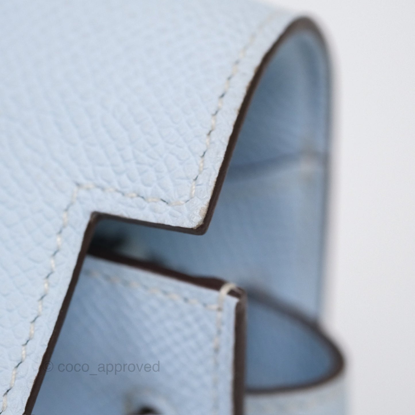 Hermès Kelly To Go Wallet Bleu Brume T0 Epsom Palladium Hardware