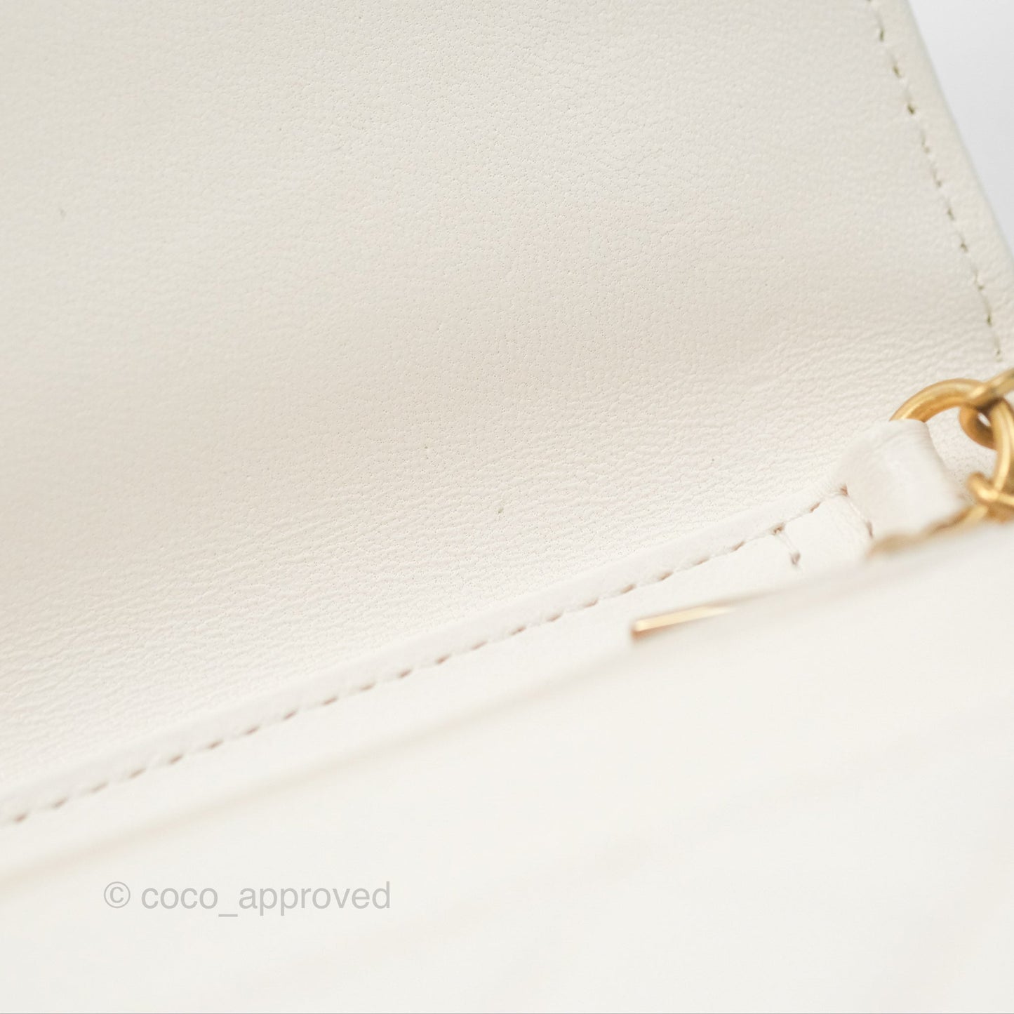 Chanel Quilted WOC White Lambskin Gold Hardware With Charms