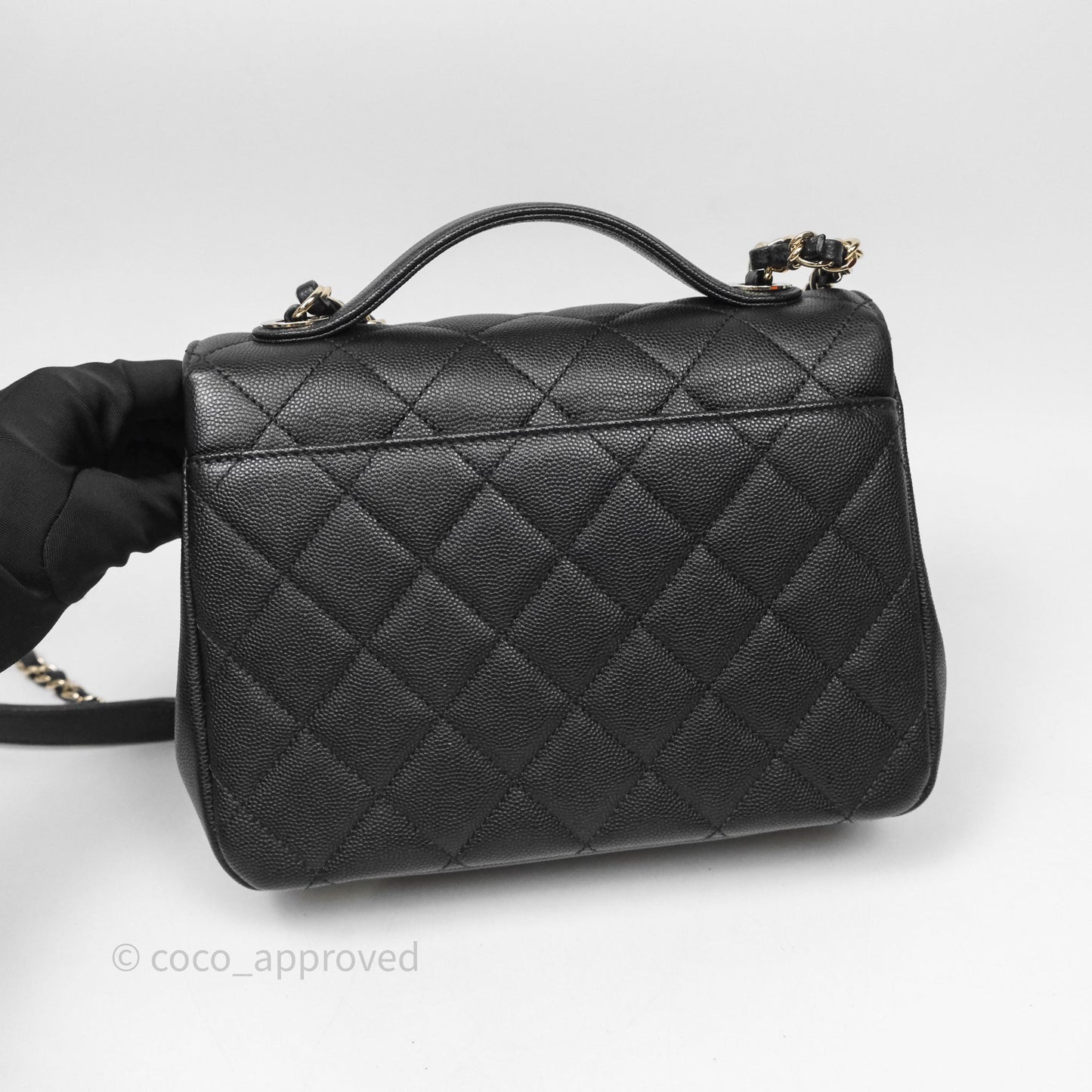 Chanel Quilted Medium Business Affinity Flap Black Caviar Gold Hardware