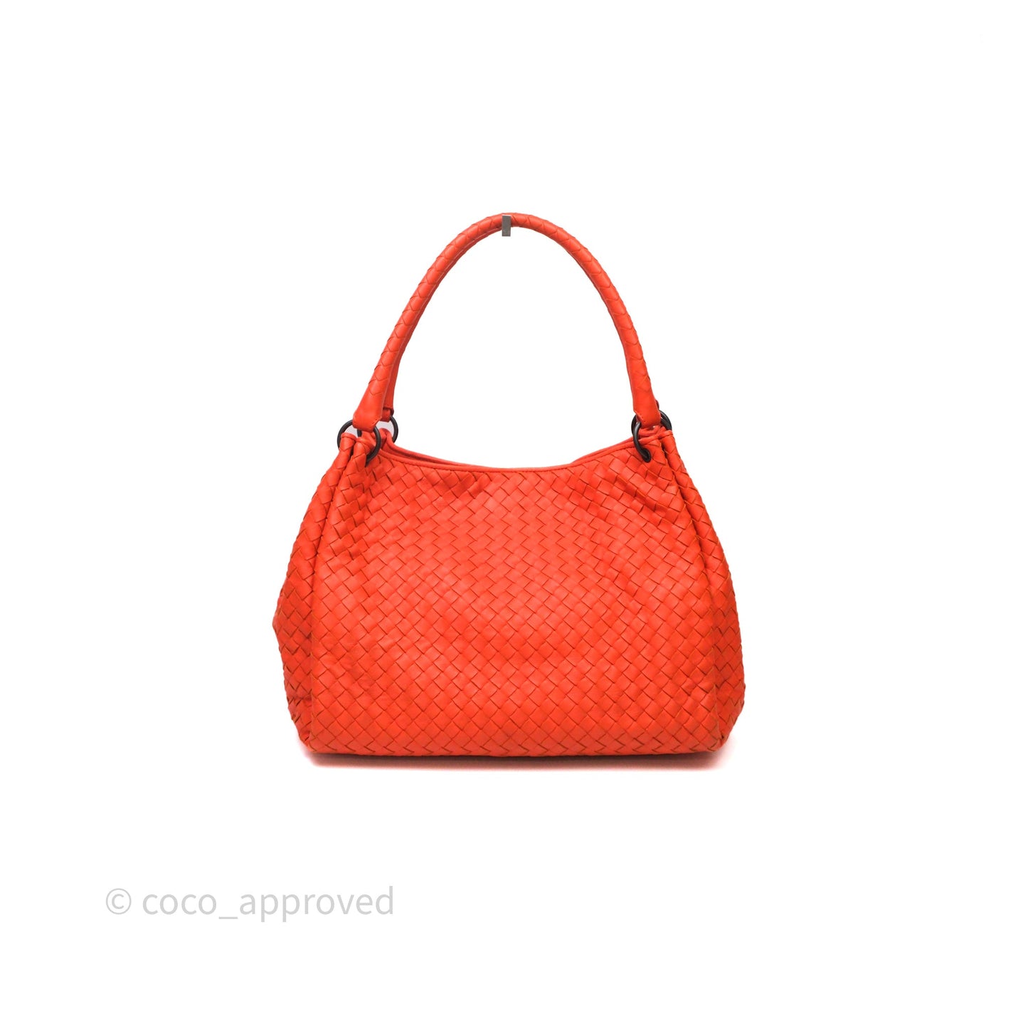 Bottega Veneta Nappa Intrecciato Parachute Tote Bag Orange