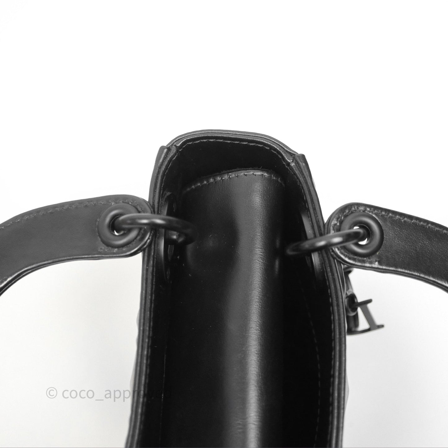 Dior Mini Lady Dior So Black Cannage Calfskin with Diamond Motif