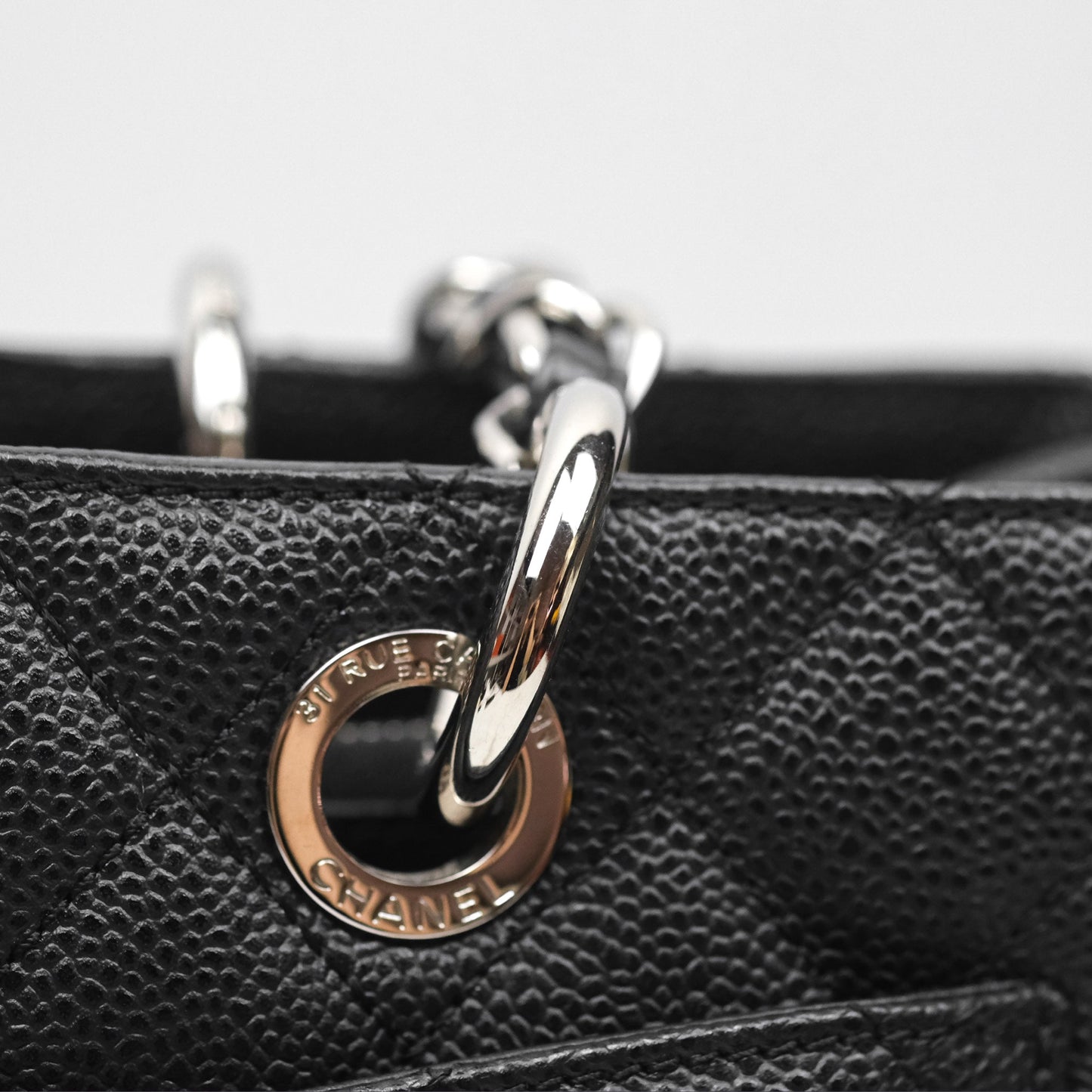 Chanel GST Black Caviar Silver Hardware