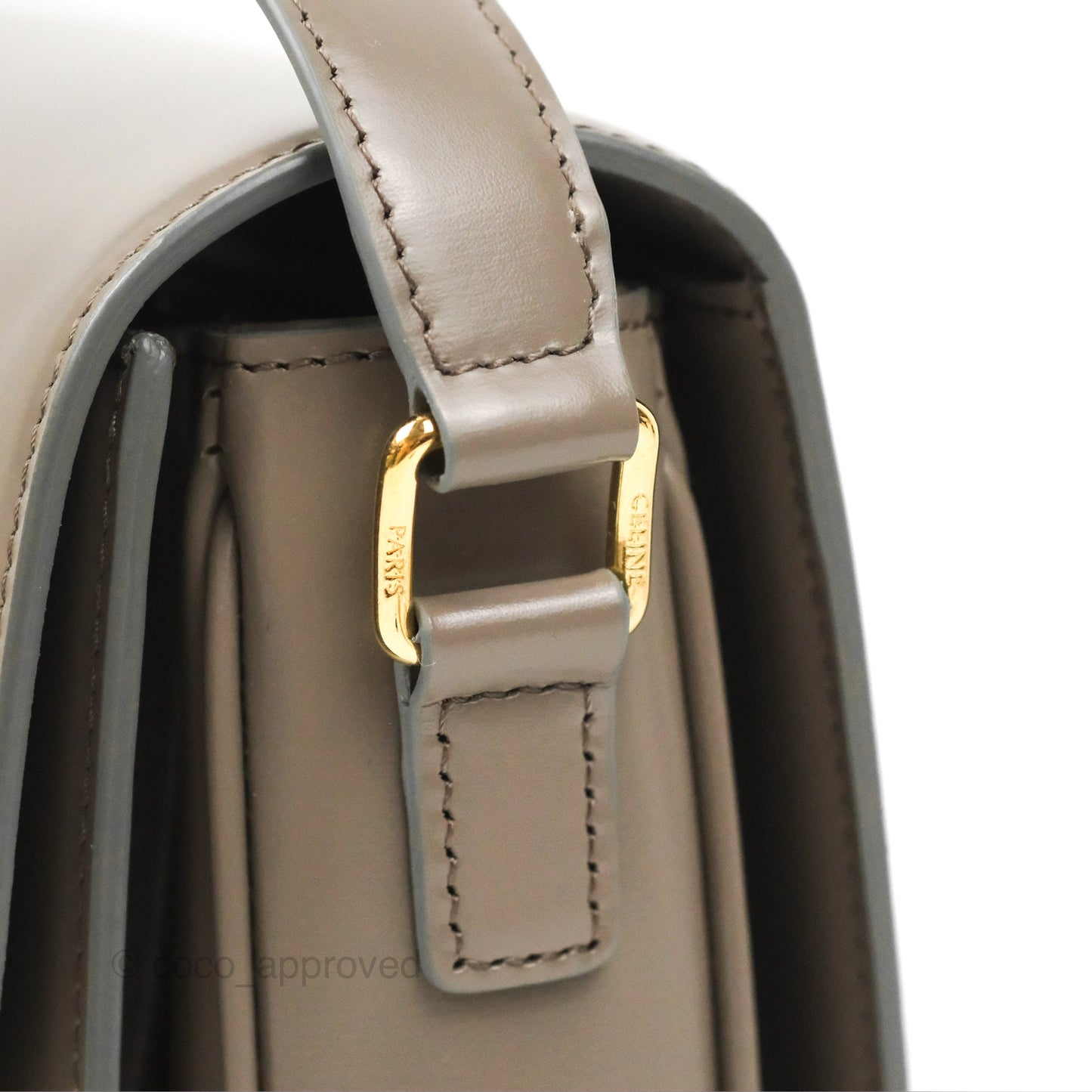 Celine Medium Triomphe Bag Pebble Shiny Calfskin