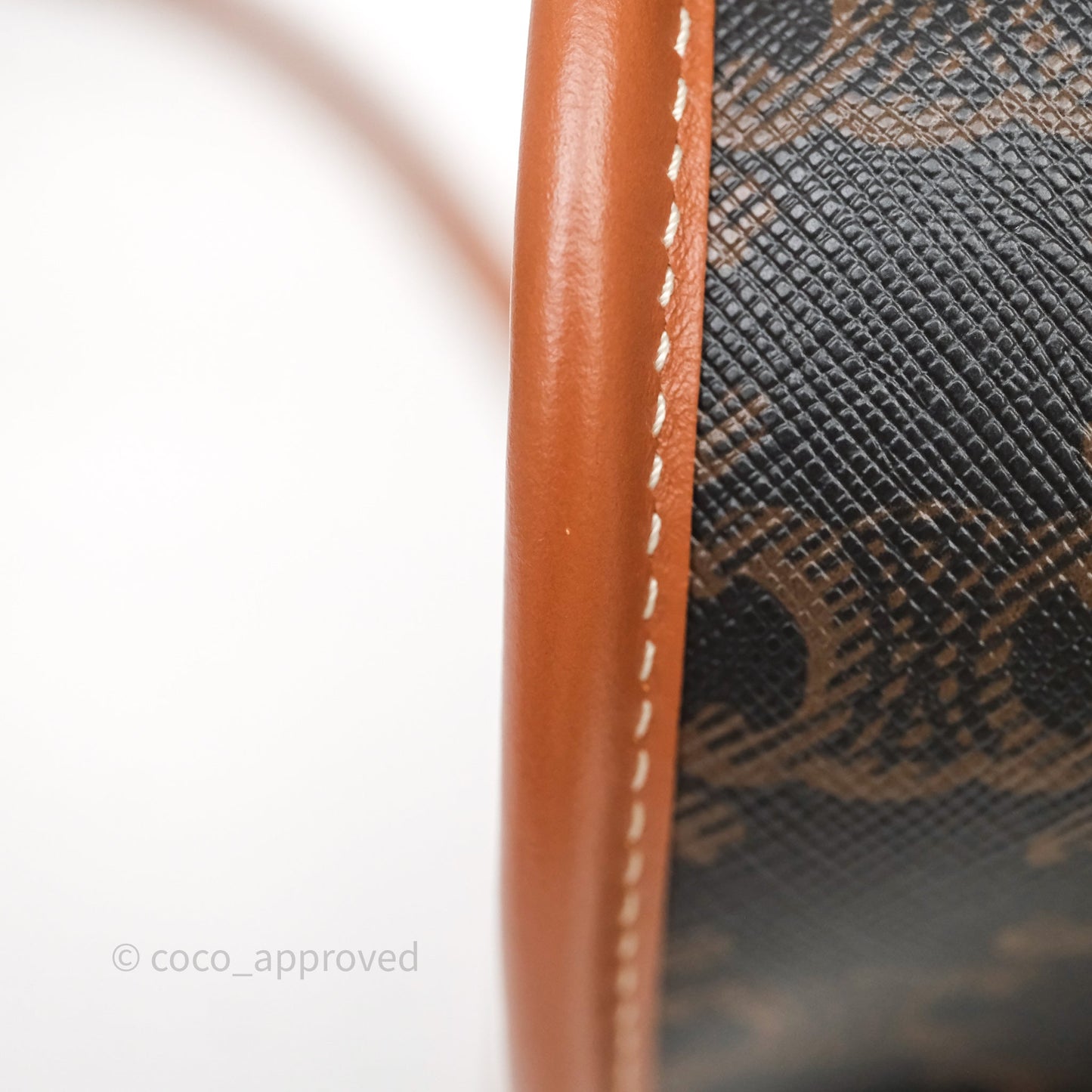 Celine Medium Folco Bag Triomphe Canvas Tan