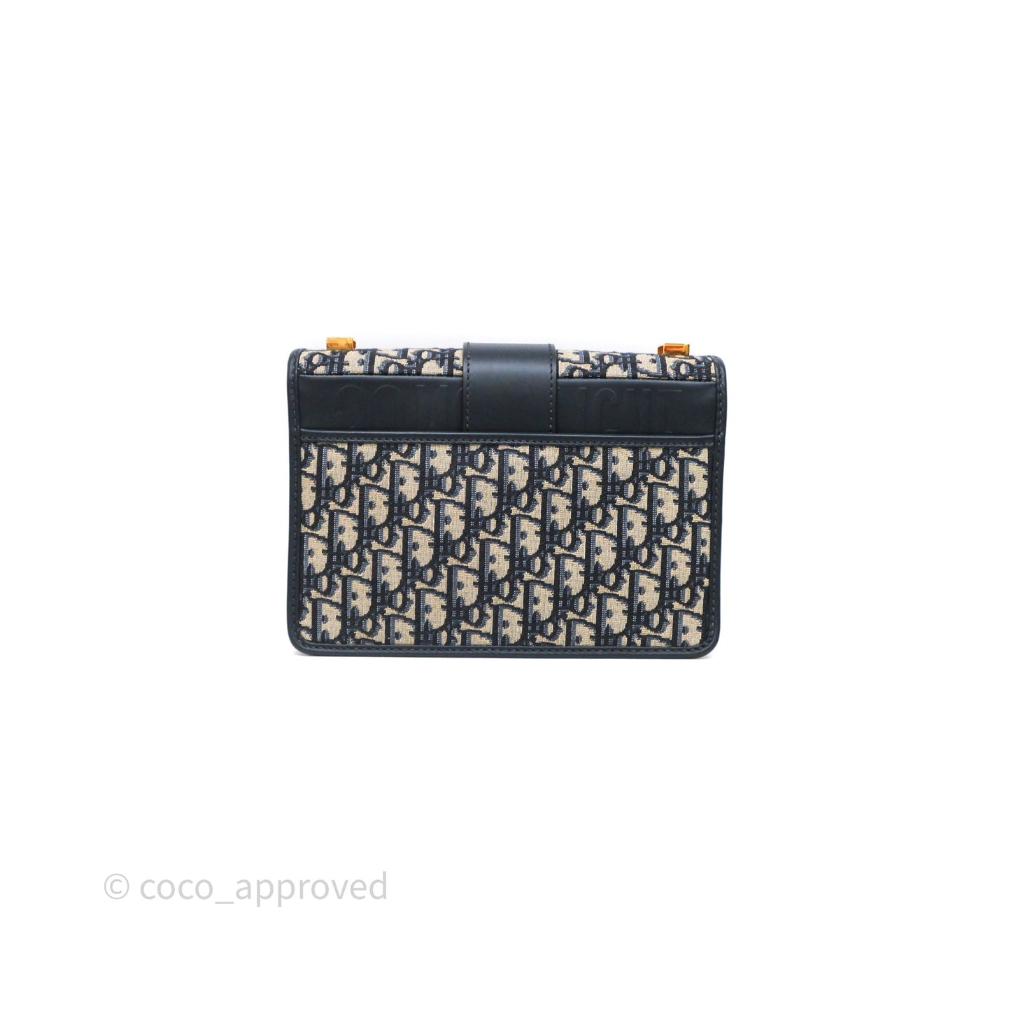 Christian Dior 30 Montaigne Bag Blue Dior Oblique Jacquard Dior