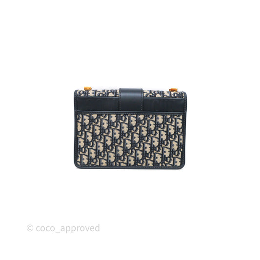 Christian Dior 30 Montaigne Bag Blue Dior Oblique Jacquard Dior