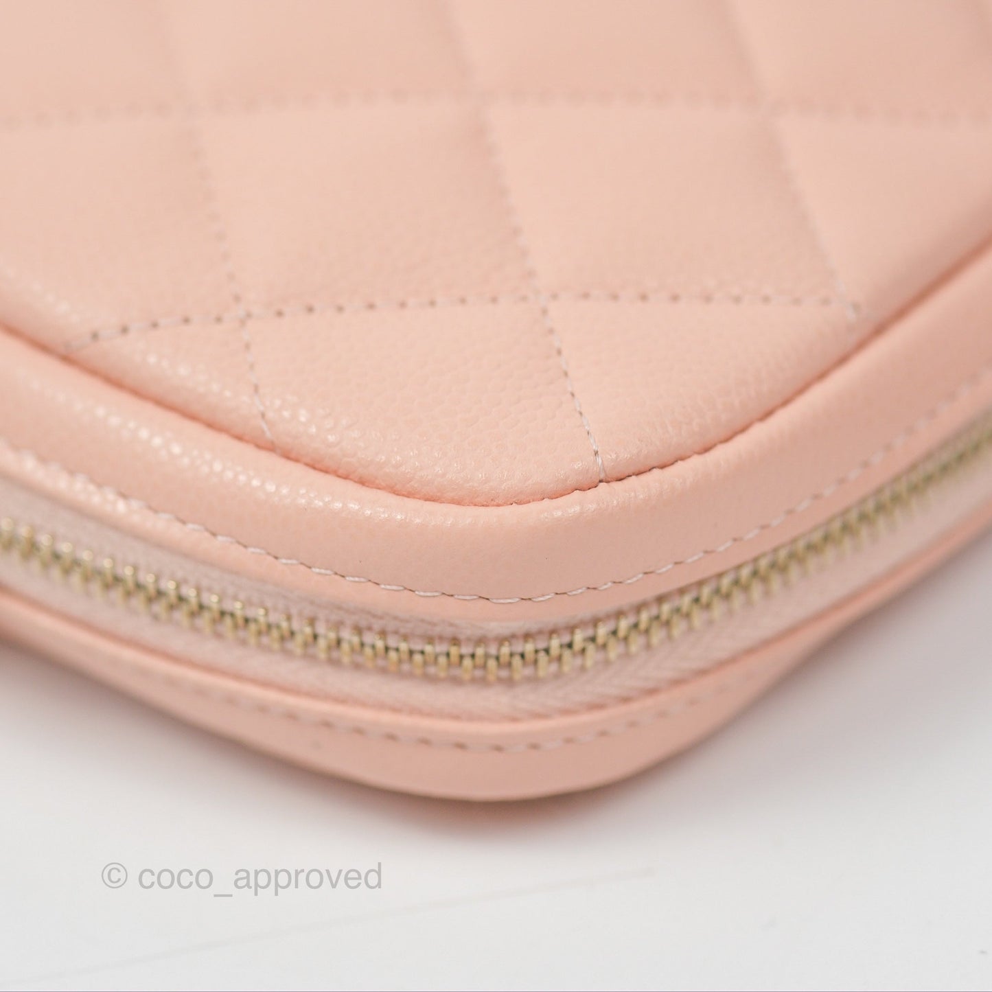 Chanel Small Classic Pouch Light Beige Caviar Gold Hardware