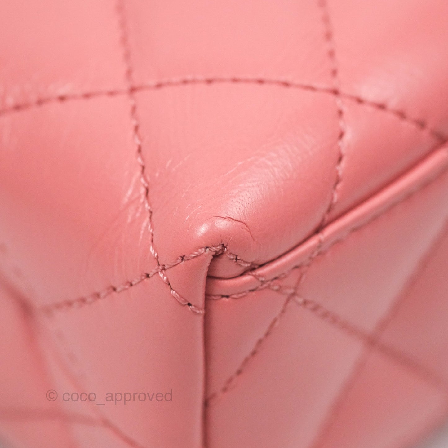 Chanel Kelly Bag Quilted Pink Shiny Calfskin Aged Gold Hardware