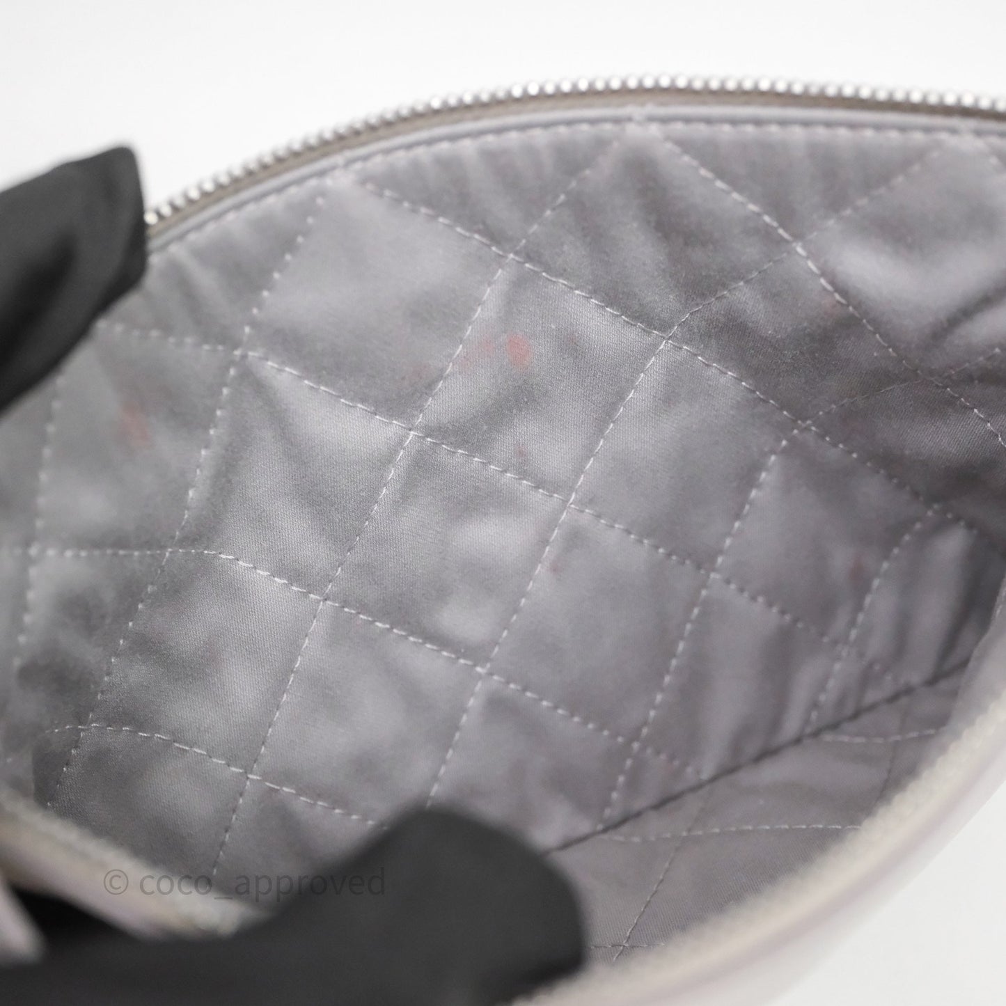 Chanel 22 Small Grey Aged Calfskin Matte Silver Hardware