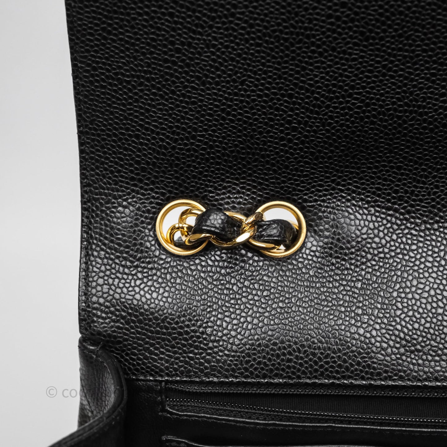 Chanel Jumbo Single Flap Black Caviar Gold Hardware⁣⁣