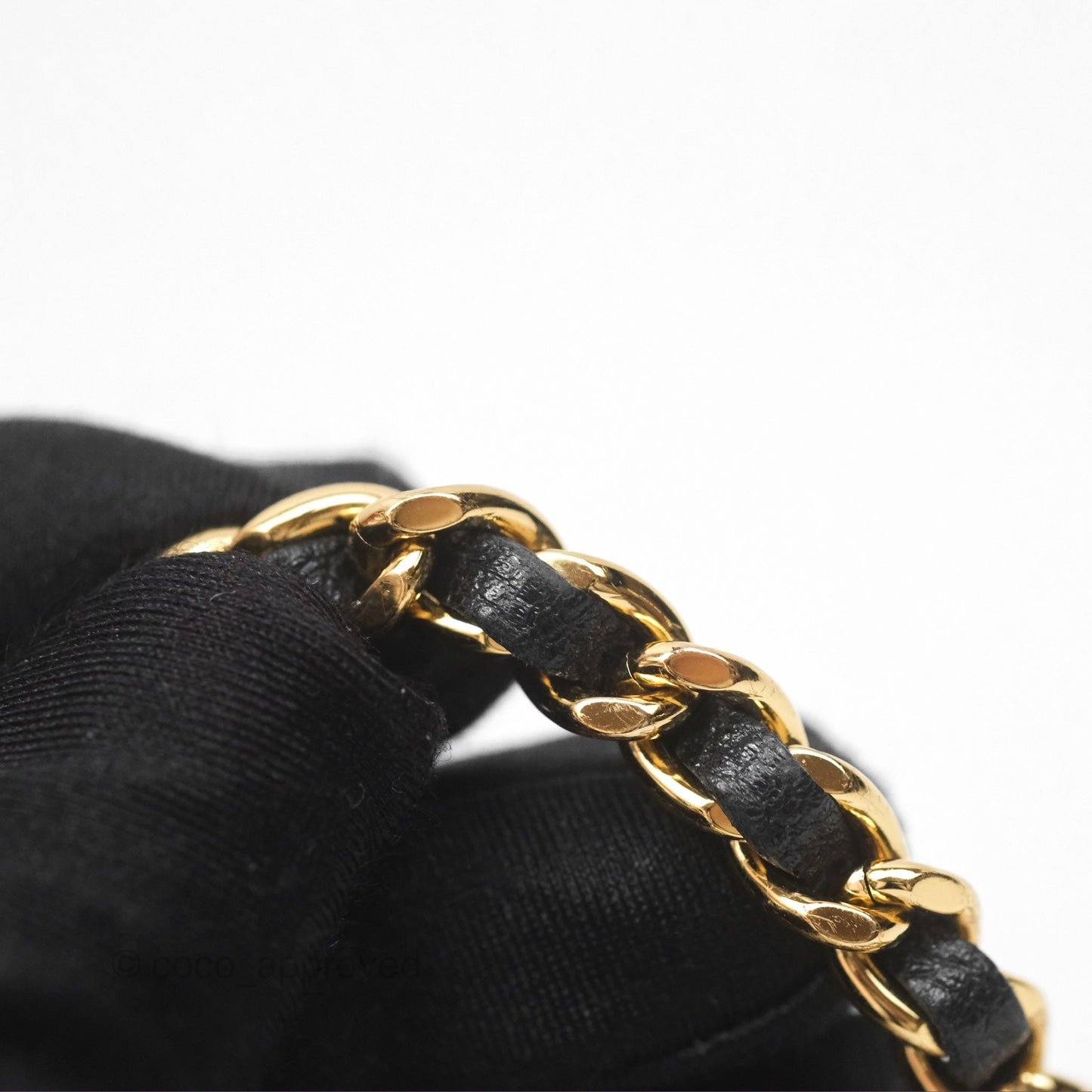 Chanel Clutch with Chain Black Caviar Gold Hardware 22K