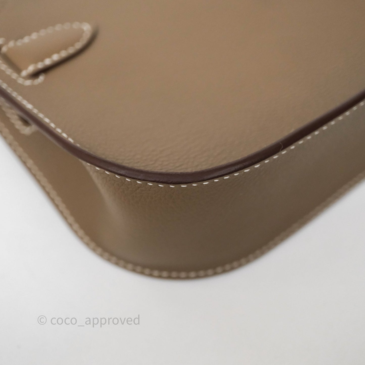 Hermès Mini Jypsiere Etoupe 18 Evercolor Gold Hardware
