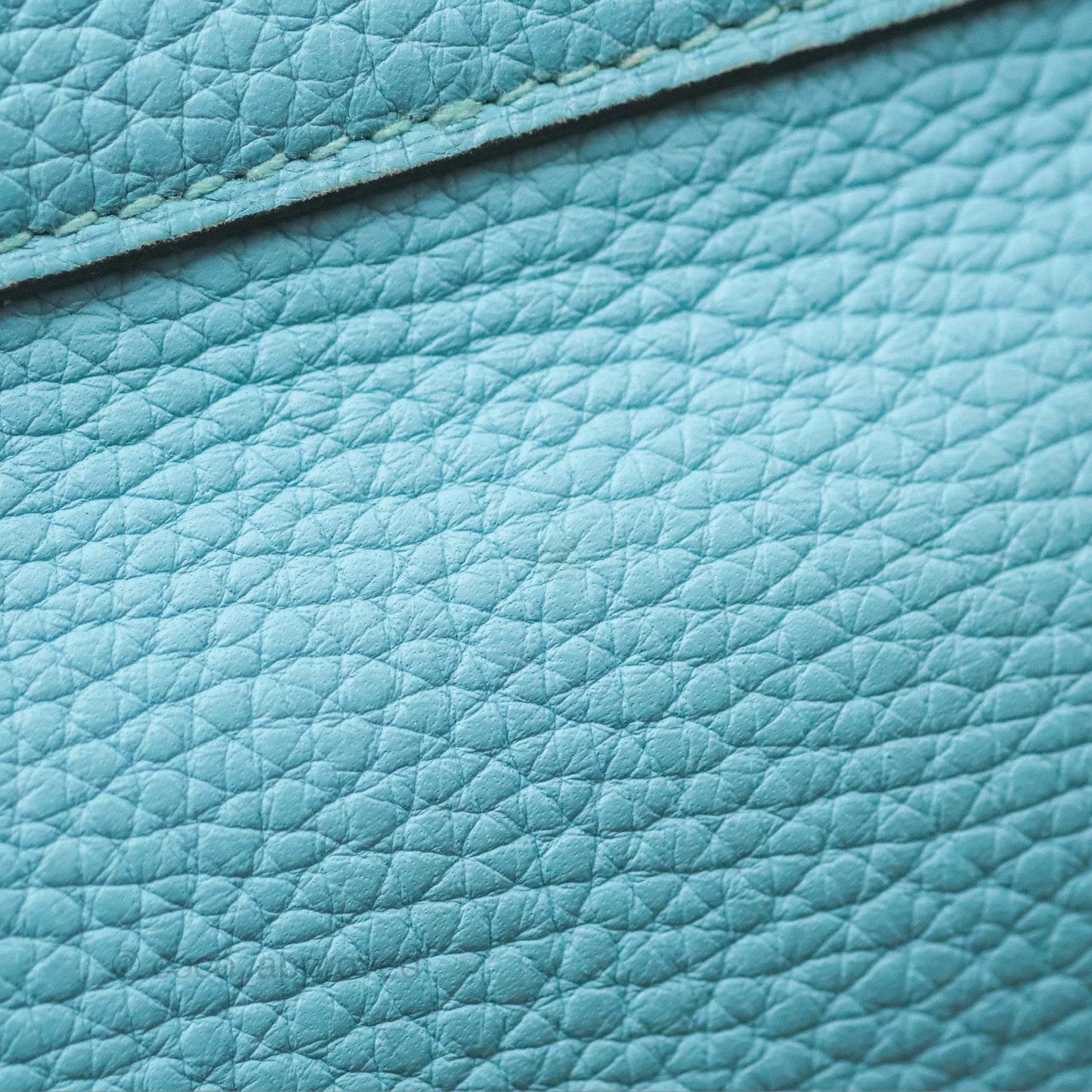 Hermès Lindy 30 Bleu Atoll Clemence Palladium Hardware