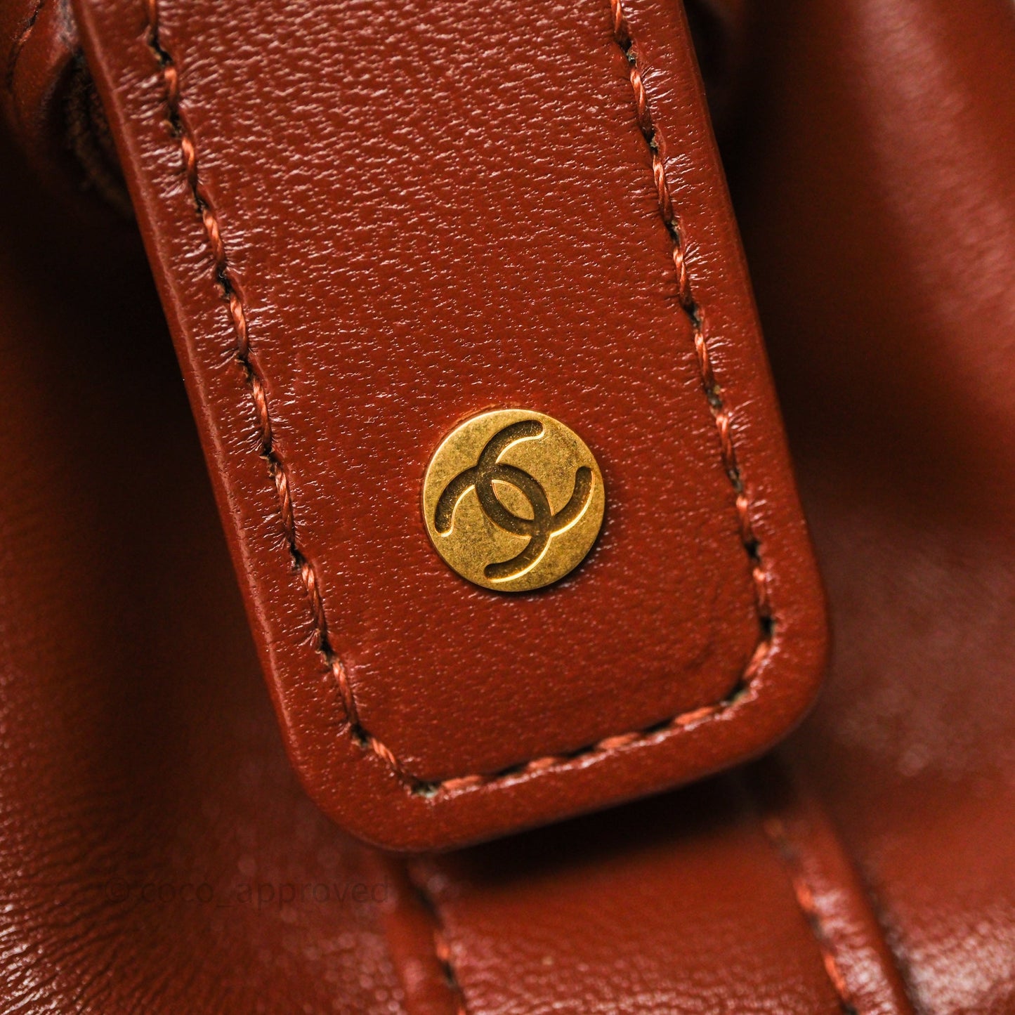 Chanel Mini Cocodoc Doctor Bag Quilted Brown Shiny Lambskin Aged Gold Hardware 24A