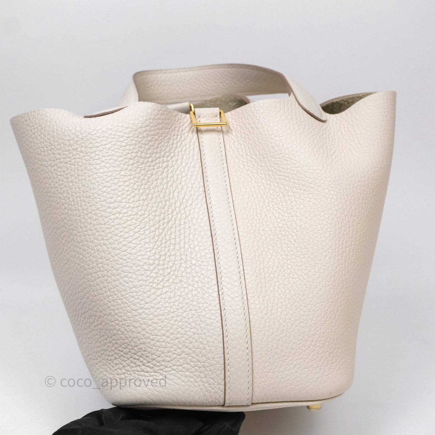 Hermès Picotin 18 Beton 8L Clemence Gold Hardware