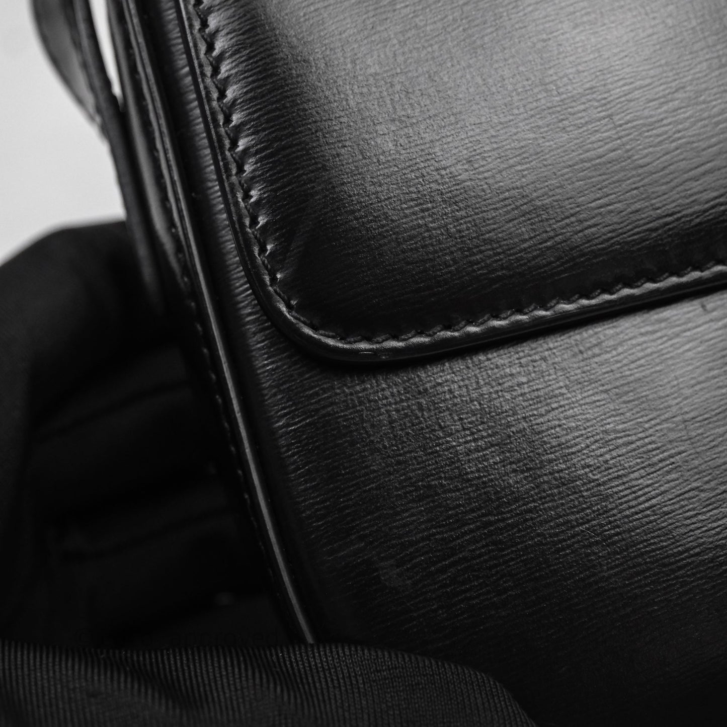 Celine Triomphe Shoulder Bag Black Calfskin