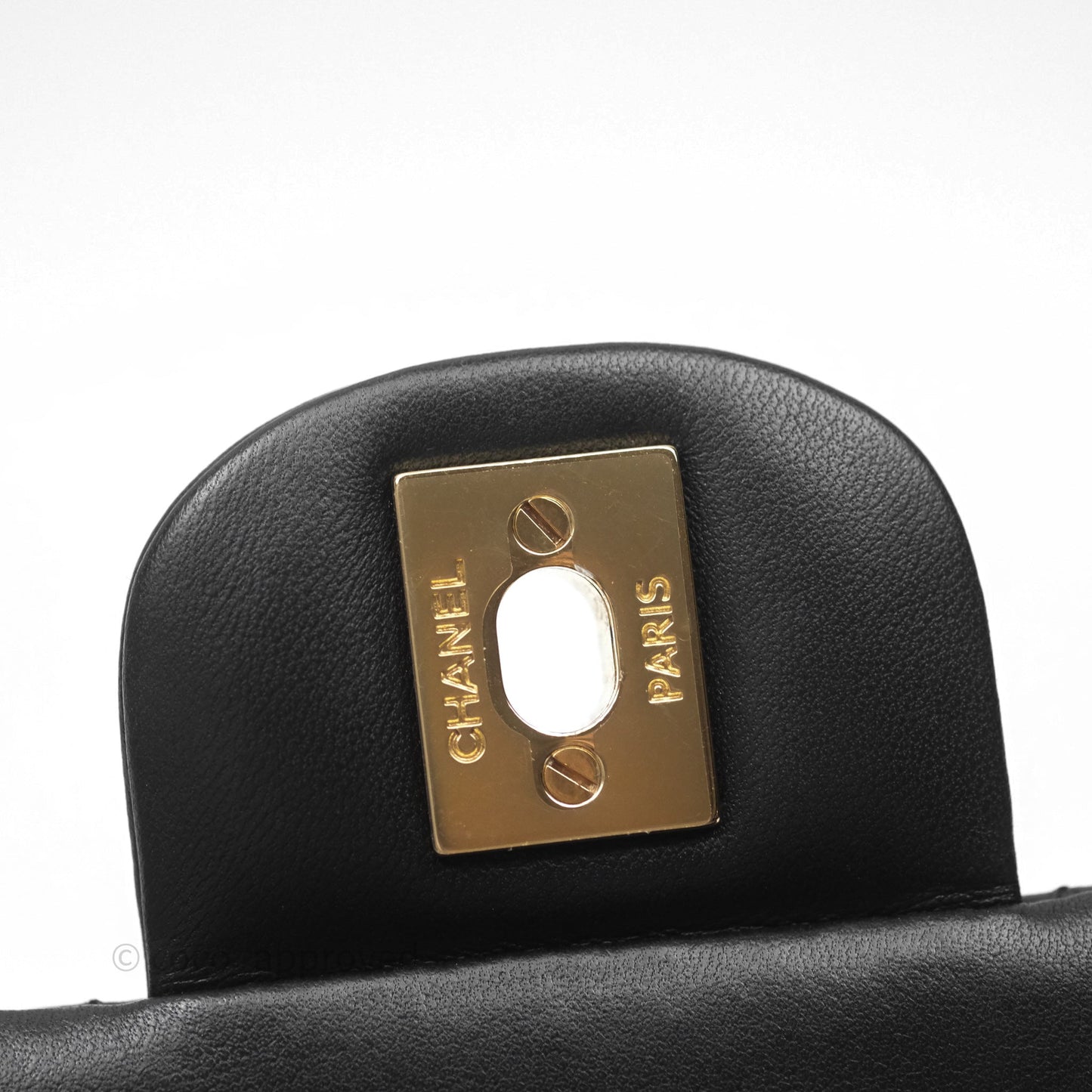Chanel Small Classic Flap Quilted Black Lambskin Gold Hardware