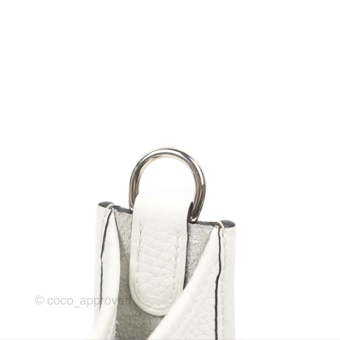 Hermès Mini Evelyne 16 New White Clemence Palladium Hardware